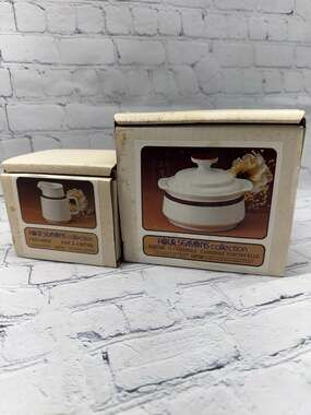 Vintage Four Seasons Collection Sugar and Creamer Dishes in Original Boxes!